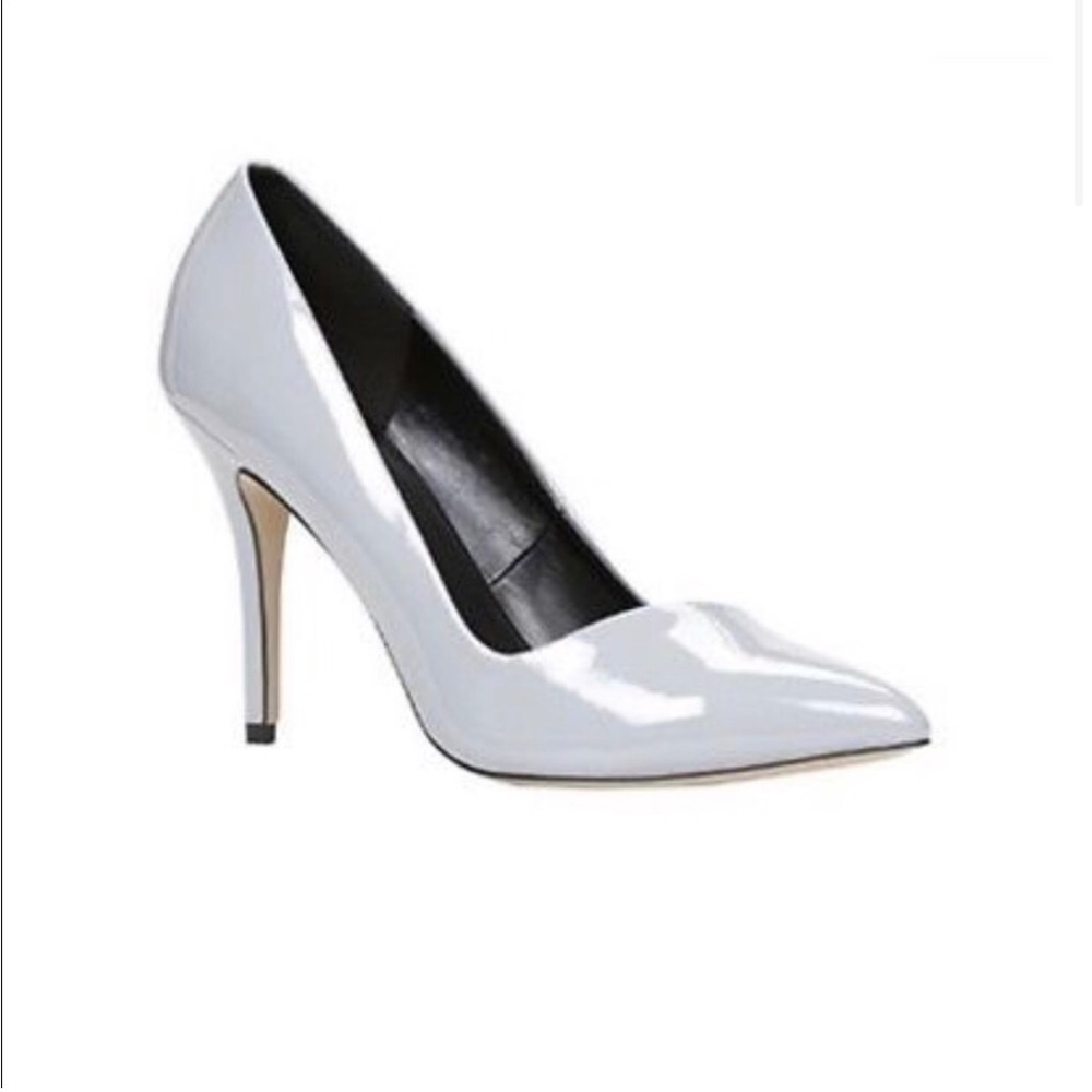 Aldo Ocaria Genuine Leather Gray Pointy Toe Heels Size 8
